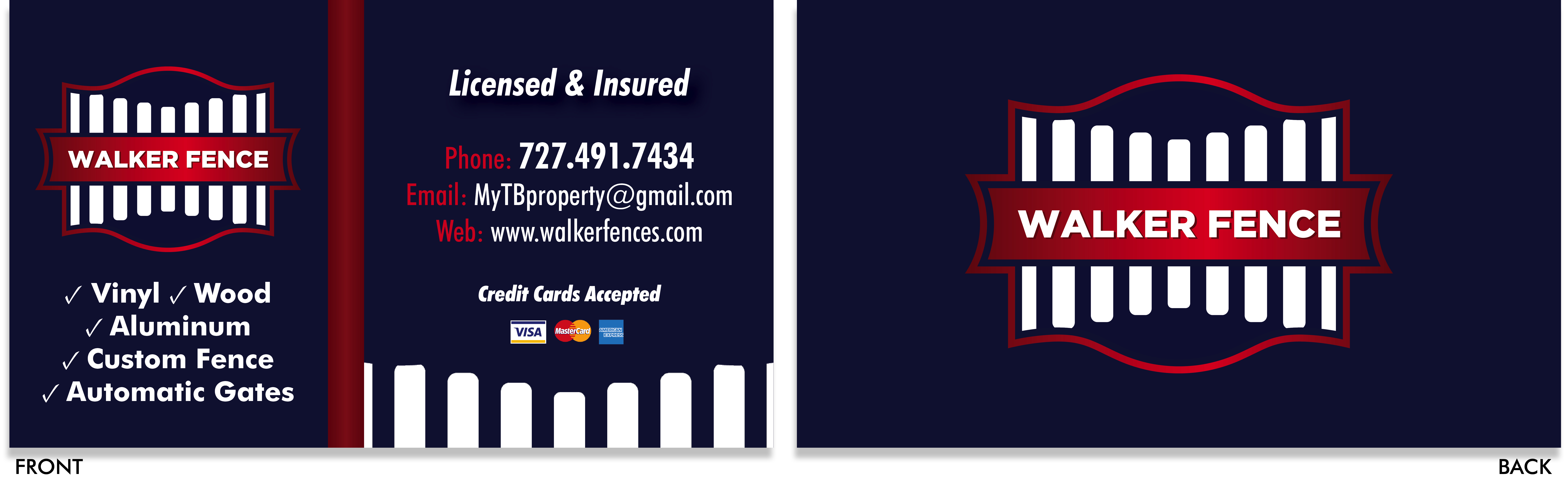 Walker Fence Business Card